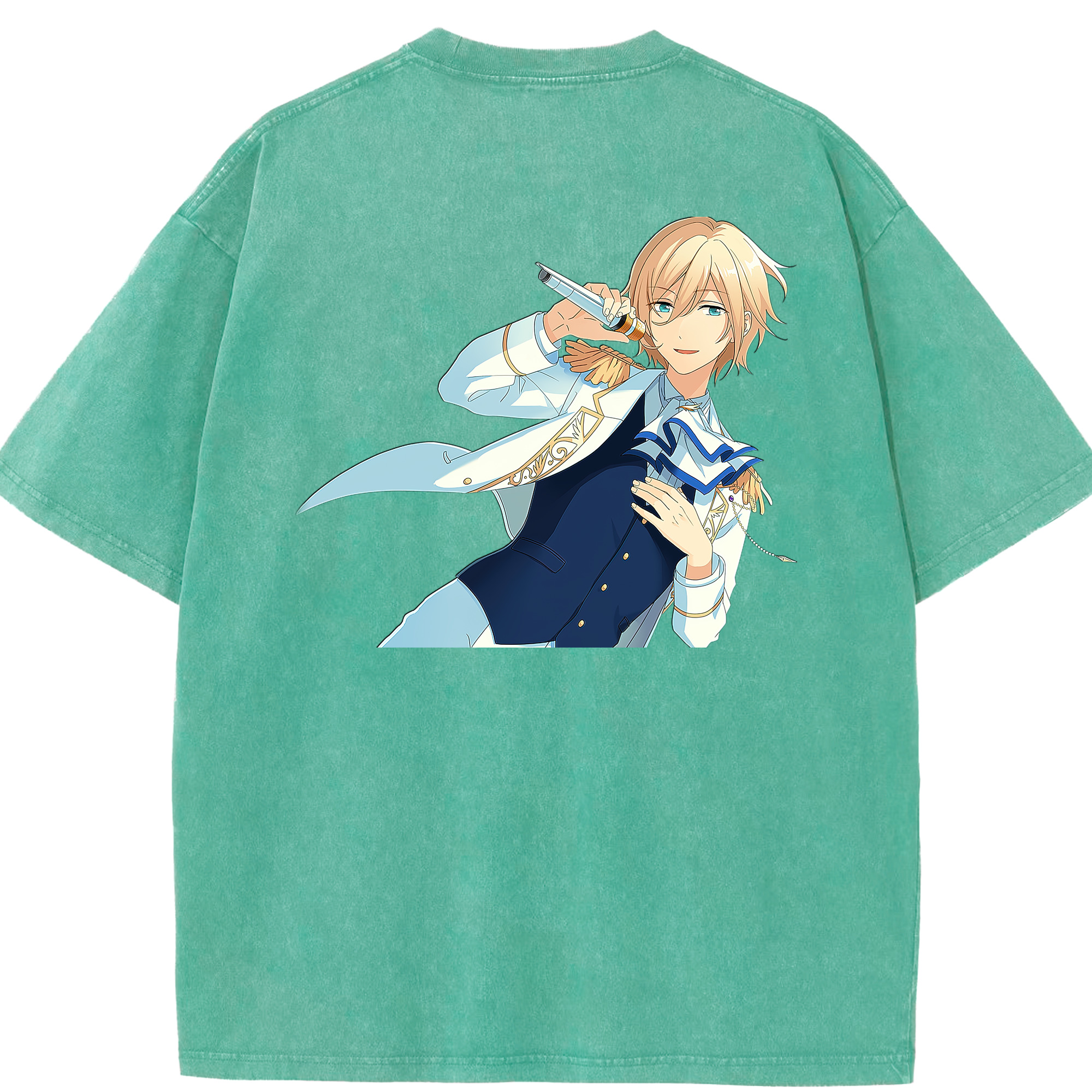 （画像用） あんさんぶるスターズ! Ensemble Stars 綿100% ヴィンテージ風 半袖Tシャツ（背面プリント）